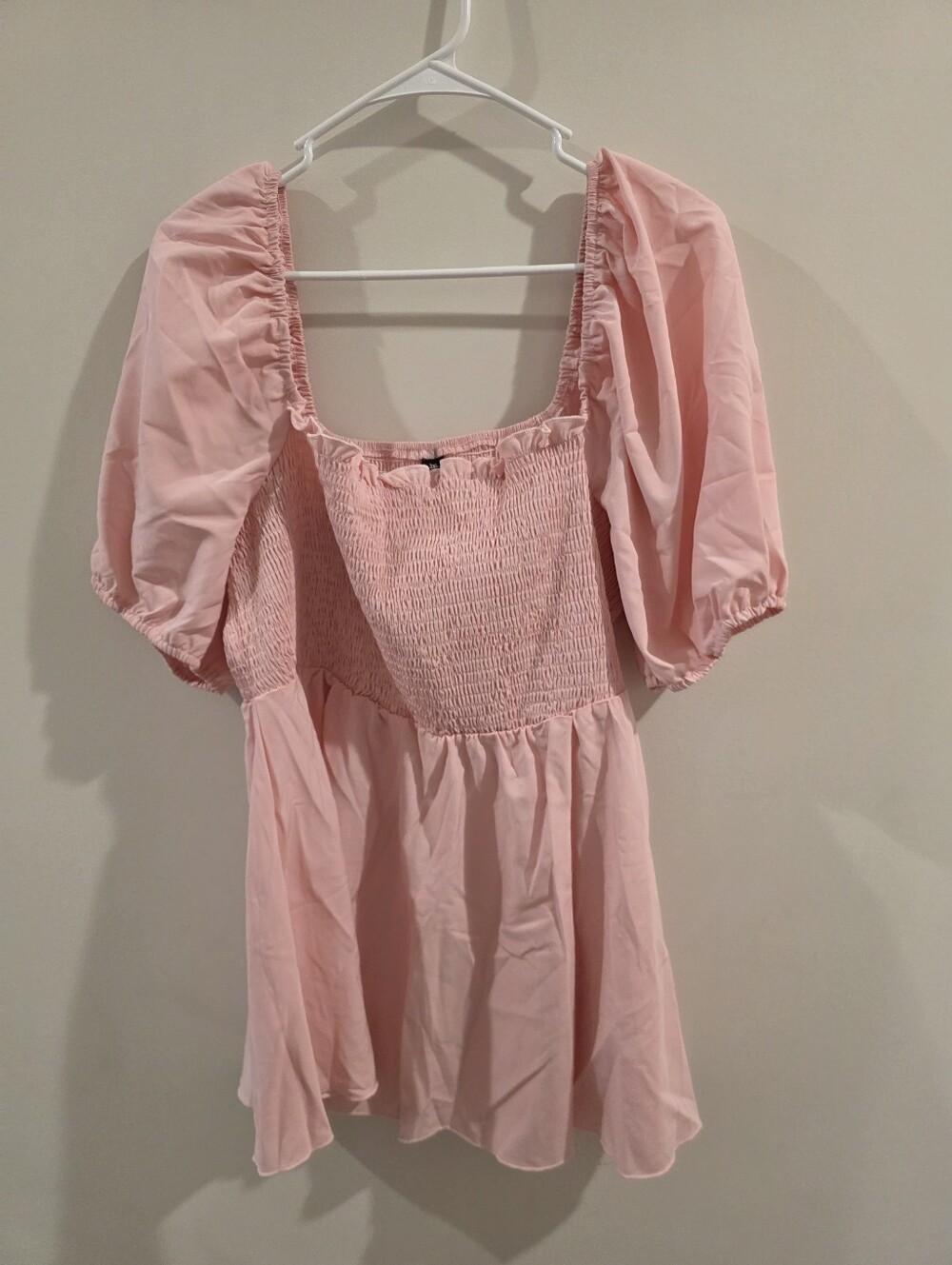 Shein Womans 3xl Tag Fits 2xl Pink Peplum Top Nwot